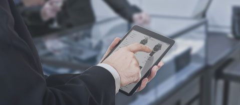 tablet showing tourneau website