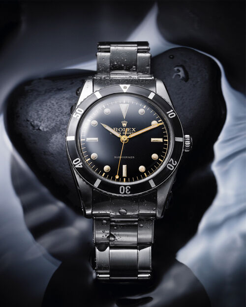 Vintage Rolex Submariner with black dial