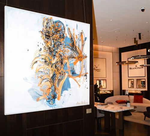 Leon Löwentraut exhibit at Bucherer TimeMachine