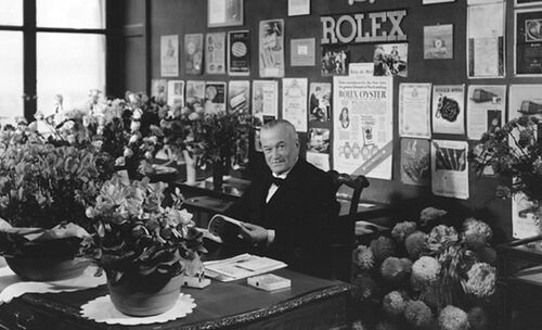 Hans Wilsdorf in his office