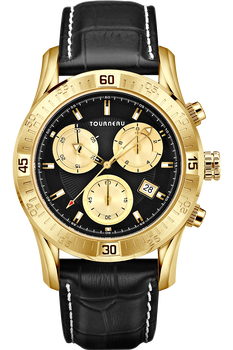 Men&#39;s Gold Tone Black /Gold Dial