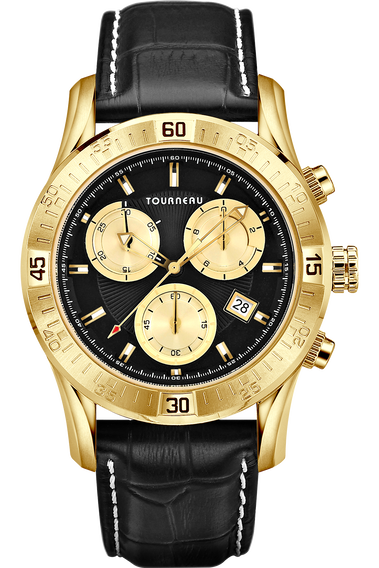 Men&#39;s Gold Tone Black /Gold Dial