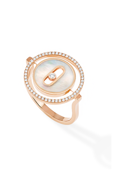 Lucky Move Mother-Of-Pearl Ring in Pink Gold