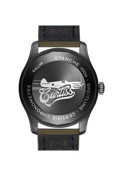 Aviator 8 Automatic 41 Black Steel Curtiss Warhawk