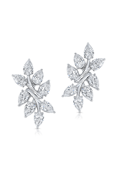 Branch Earrings in White Gold