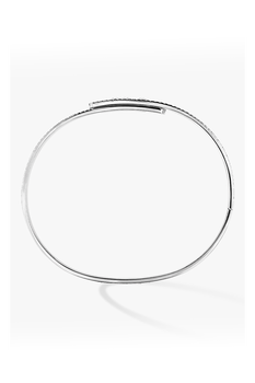 Move Noa Full Pav&eacute; SM Bangle in White Gold Size L