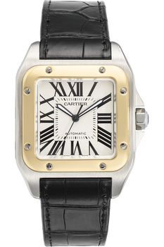 Santos 100 Yellow Gold and Stainless Steel Automatic