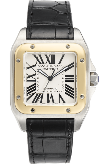 Santos 100 Yellow Gold and Stainless Steel Automatic