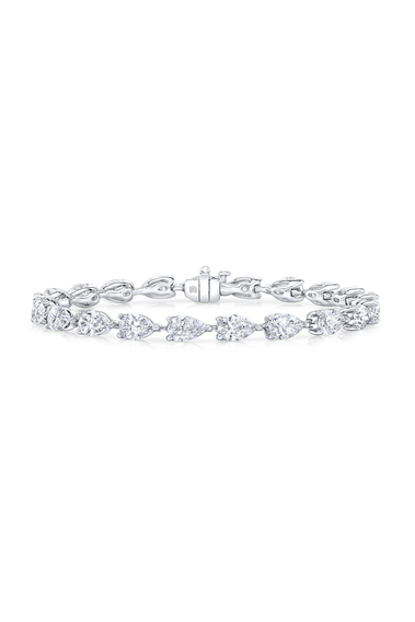 Pear Cut Riviere Bracelet 8.14 ct
