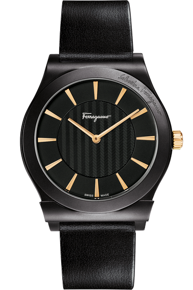 Ferragamo matte black automatic watch shop