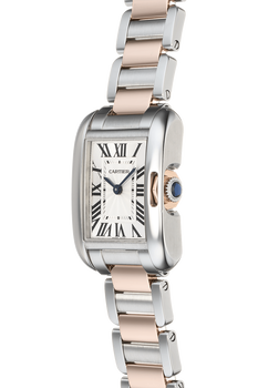 Tank Anglaise Rose Gold and Stainless Steel Quartz