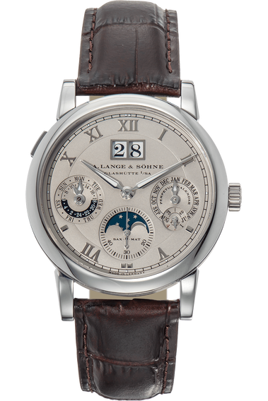 Pre-Owned Lange Söhne Langematik Perpetual Calendar Platinum Automatic