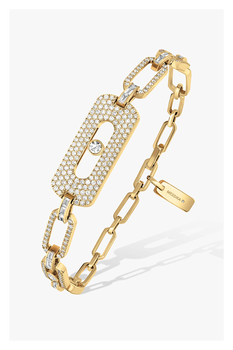 My Move Pav&eacute; Bracelet in Pink Gold