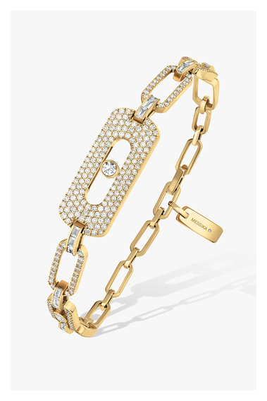 My Move Pav&eacute; Bracelet in Pink Gold