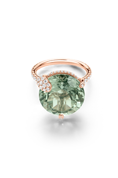 Peekaboo Prasiolite Ring