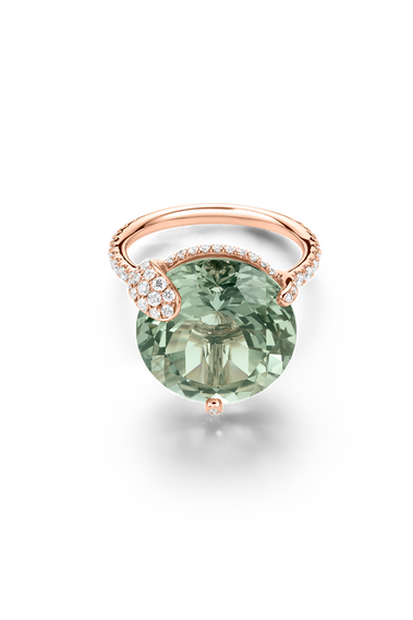 Peekaboo Prasiolite Ring