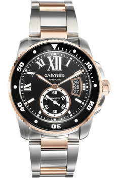 Calibre De Cartier Diver Rose Gold and Stainless Steel Automatic