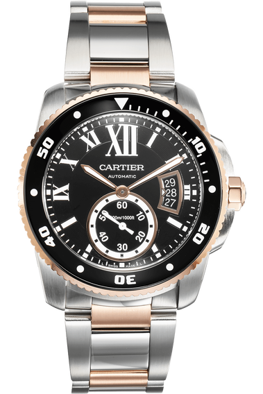 Calibre De Cartier Diver Rose Gold and Stainless Steel Automatic
