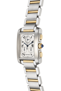 Tank Francaise Chronograph Yellow Gold and Stainless Steel Quartz