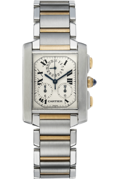 Tank Francaise Chronograph Yellow Gold and Stainless Steel Quartz