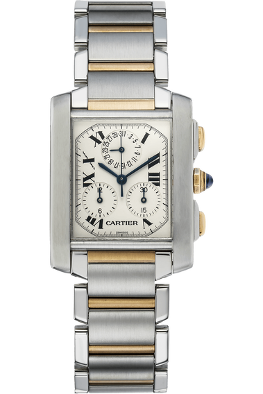 Tank Francaise Chronograph Yellow Gold and Stainless Steel Quartz