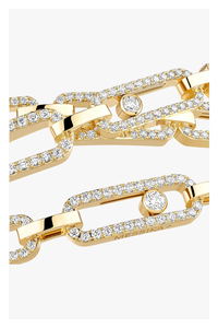 Move Link 3-Row Choker in Yellow Gold