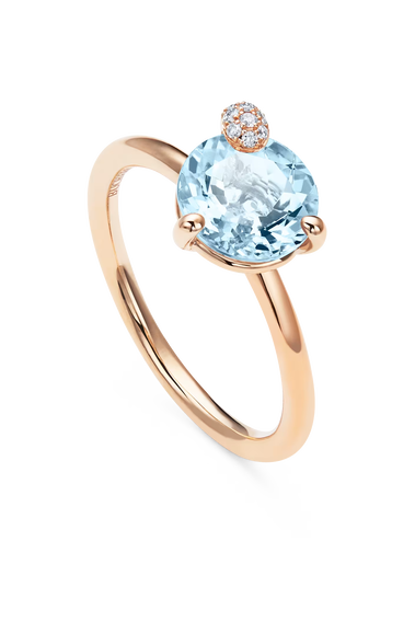 Peekaboo Aquamarine Ring