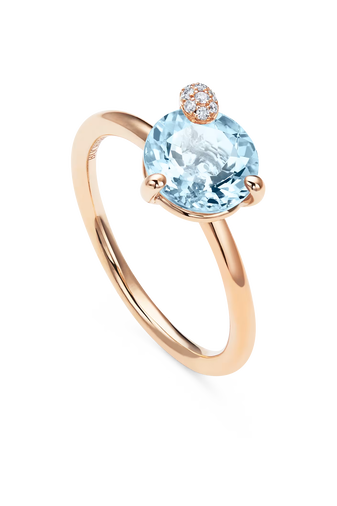 Peekaboo Aquamarine Ring