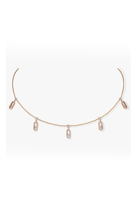 Move Uno Pavé Choker in Pink Gold