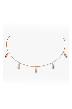 Move Uno Pav&eacute; Choker in Pink Gold
