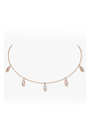 Move Uno Pav&eacute; Choker in Pink Gold