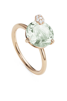 Peekaboo Prasiolite Ring