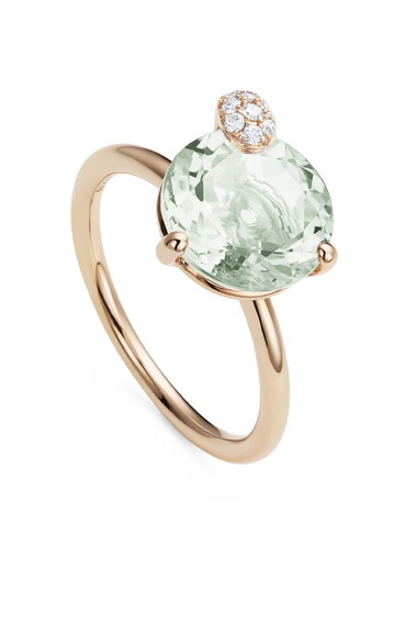 Peekaboo Prasiolite Ring