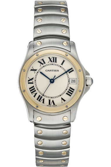 Pre Owned Cartier Santos Ronde Yellow Gold and Stainless Steel Automatic