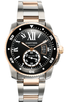 Calibre De Cartier Diver Rose Gold and Stainless Steel Automatic