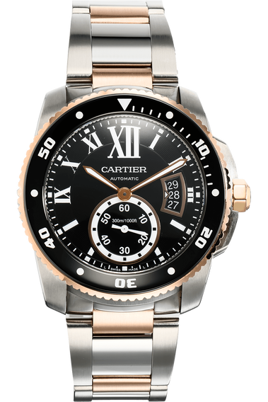Calibre De Cartier Diver Rose Gold and Stainless Steel Automatic