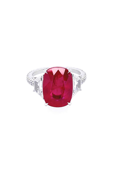Cushion Cut Ruby Ring