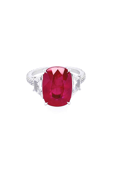Cushion Cut Ruby Ring