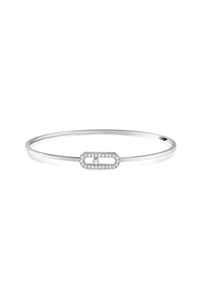 Wire Diamond Bracelet Move Uno in White Gold