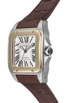 Santos 100 Yellow Gold and Stainless Steel Automatic