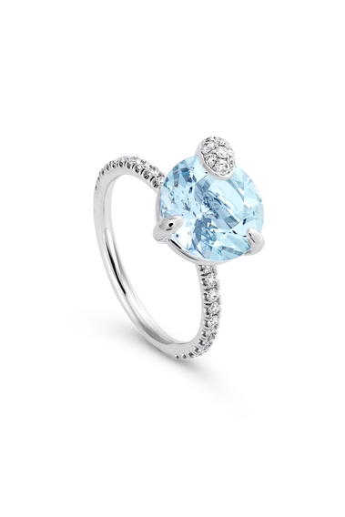 Peekaboo Aquamarine Ring