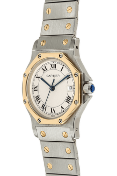 Santos Ronde Yellow Gold and Stainless Steel Quartz