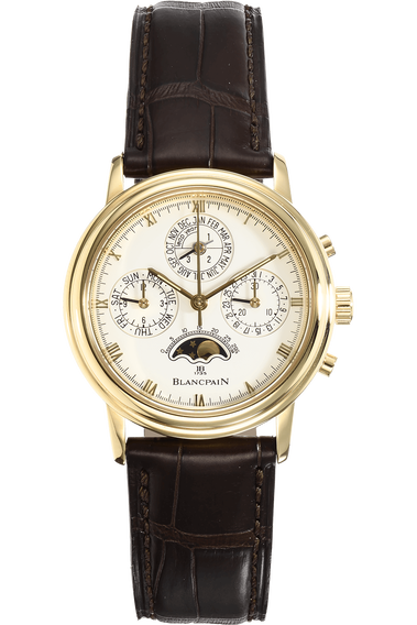 Villeret Perpetual Calendar Chronograph Yellow Gold Automatic