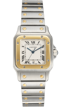 Santos Galbee Yellow Gold and Stainless Steel Quartz