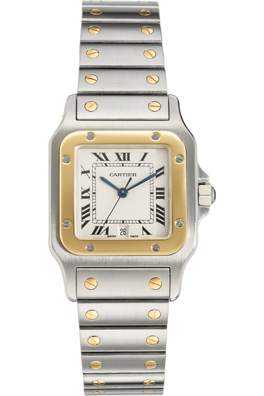 Santos Galbee Yellow Gold and Stainless Steel Quartz