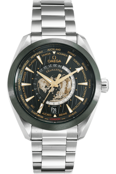 Aqua Terra Co-Axial GMT Worldtimer Stainless Steel Automatic