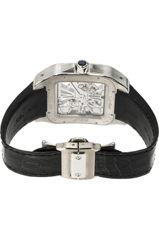 Pre Owned Cartier Santos 100 Skeleton Palladium Manual
