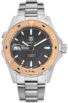 Aquaracer 500M Calibre 5 Rose Gold and Stainless Steel Automatic