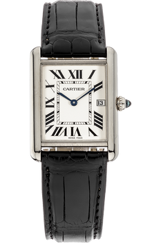 Tank Louis White Gold Quartz