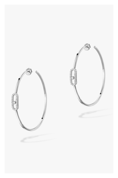 Move Uno GM Hoops in White Gold